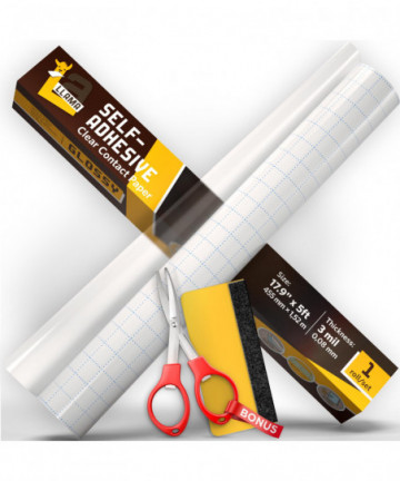 Clear Contact Paper Multipurpose 17.9� x 5ft Self Adhesive Roll