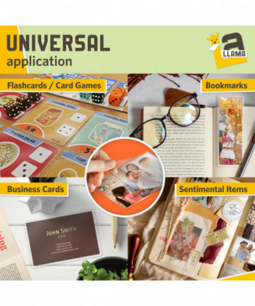 Textured Self Adhesive Laminating Sheets, Smooth Satin Finish, 2.6 x 3.9 Inches, 4 Mil Thick, 20 Pack, Suited for Business Card