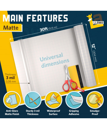 Matte Laminate Roll 12x30ft Self Adhesive Laminating Film 3 MIL Roll Superior Protection Extra Long